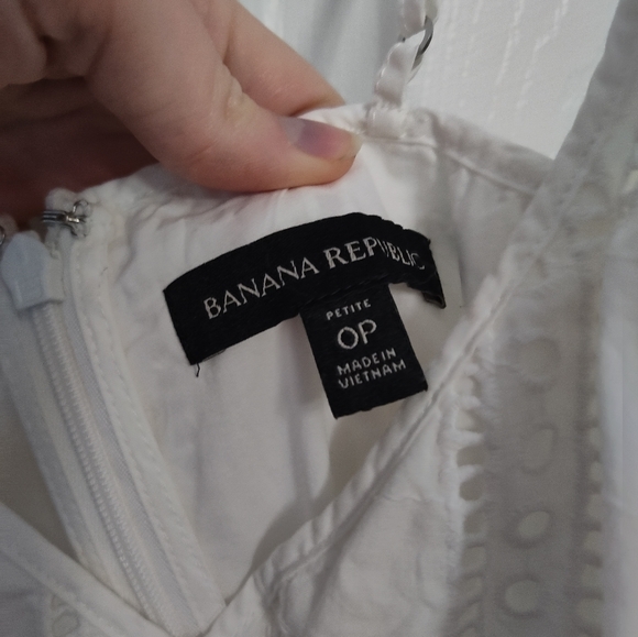 Banana Republic White Eyelet Summer Dress - Picture 3 of 3